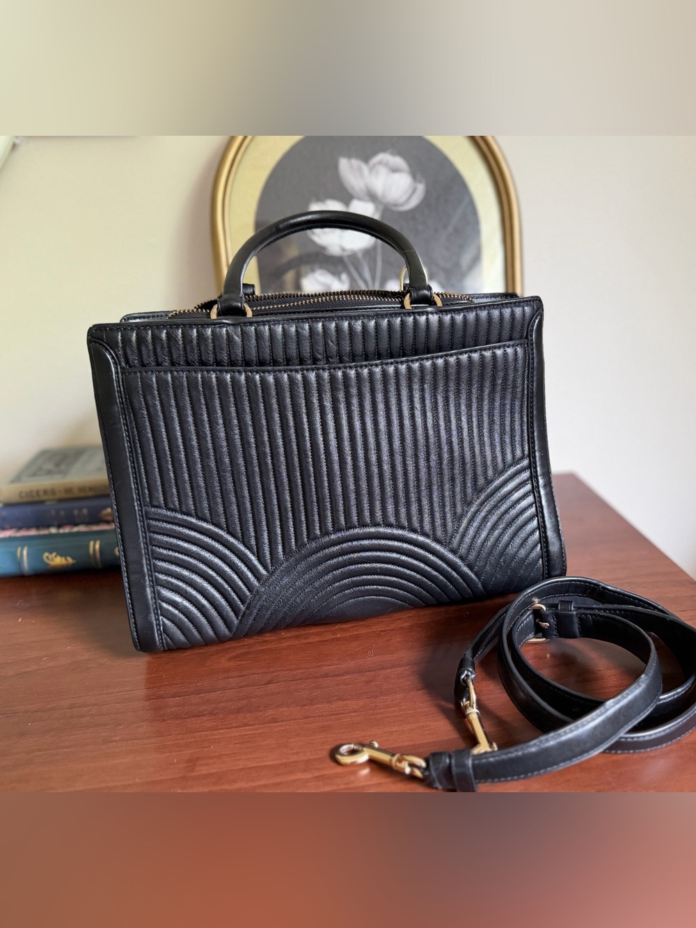 Coach Zoe Art Deco Quilted Satchel - Like New - Picture 3 of 7